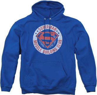 Gildan Superman Muscle Club Adult Pull Over Hoodie / Hooded Sweatshirt