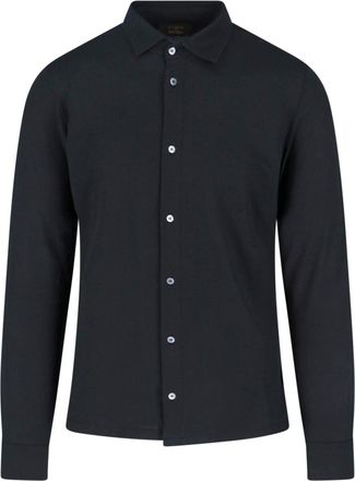 Zanone Cotton Long-Sleeved Shirt With Classic Collar