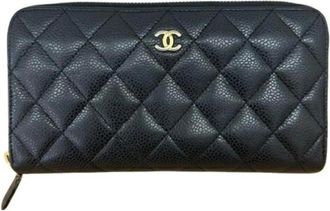 Chanel Pre-owned Wallets, female, Black, Size: ONE SIZE Pre-owned Quilted Wallet