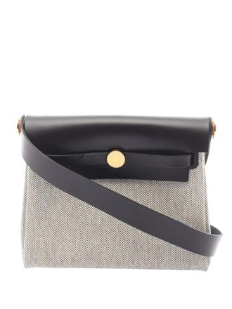 Herm&egrave;s 2025 Toile and Vache Mini Herbag Zip crossbody bag - unisex - Canvas - One Size - Brown