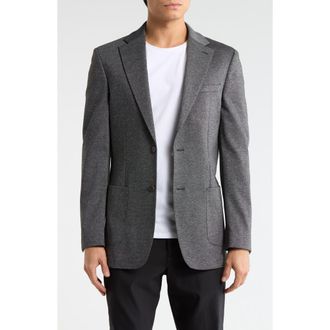 Calvin Klein Heathered Notch Lapel Sport Coat in Black/White at Nordstrom Rack, Size 44 Regular