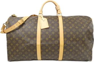 Louis Vuitton Monogram Marron Coated Canvas Boston Bag (Pre-Owned)
