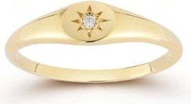 Ember Fine Jewelry 14K Gold Diamond Signet Ring in Bright Gold at Nordstrom Rack, Size 8