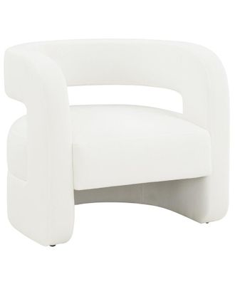 Safavieh Couture Anissa Barrel Back White Accent Chair