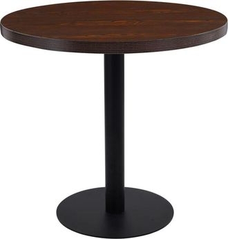 vidaXL Mesa De Bistr&oacute; Mdf Marr&oacute;n Oscuro 80 Cm Vidaxl