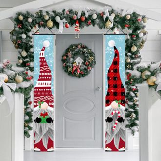 OEM Dischi Natalizi, Decorazioni Per Esterni, Bandiere Per Esterni, Tessuto A Quadri Di Babbo Natale Da Appendere, Bandiera Decorativa Per Atmosfera Festi