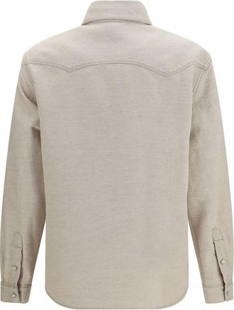 Fendi Womens Beige Denim Shirt