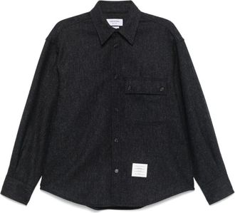 Thom Browne Overhemden, Heren, Blauw, M, Thom Browne Shirts Navy