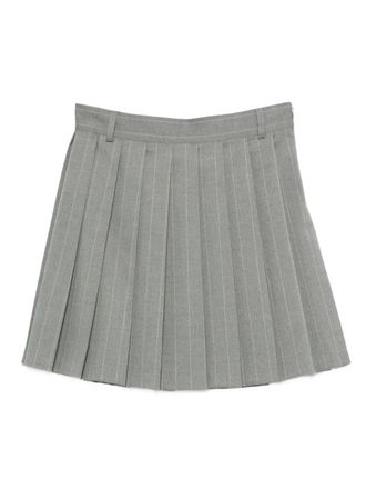 Mar De Margaritas Siena pinstripe pleated skirt - women - Polyester/Viscose/Elastane - S - Grey