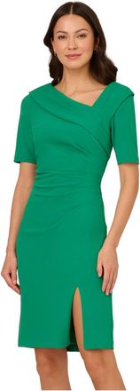 Adrianna Papell Womens Stretch Crepe Dress - Green - Size 22 UK
