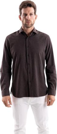 Xacus Camicia con collo alla francese - - Shirts - Uomo - Marrone - XL