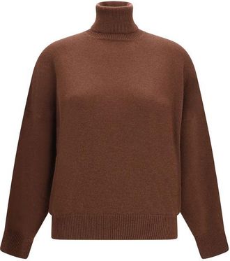 Brunello Cucinelli Brown Cashmere Womens Turtleneck