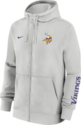 Nike Minnesota Vikings Club Nike Mens NFL Full-Zip Hoodie in Grey | 01NC0BB9M-1LR