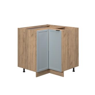 Vicco Armario De Esquina Fame-line, Azul Claro-gris, 80.5 Cm Sin Encimera