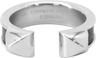 Herm&egrave;s Black Metal Band Ring (Pre-Owned)