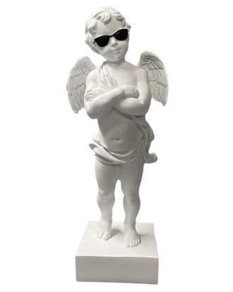 Sagebrook Home 11in Angel With Sunglasses Figure