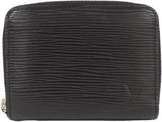 Louis Vuitton Black Leather Coin Purse/Coin Case (Pre-Owned)