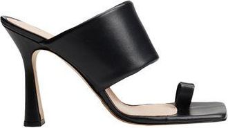 8 by YOOX HEELED LEATHER W/ PADDED STRAP SANDALS