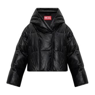 Diesel Winter Jackets, female, Black, Size: 2XS W-Illey Jacket