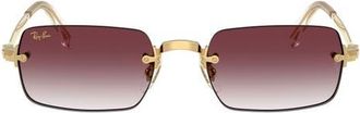 Ray-Ban 54mm Gradient Oval Sunglasses in Arista /Clear Dark Viole at Nordstrom