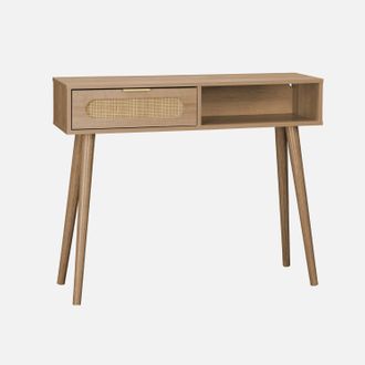 Sweeek Sweeek - Consola Estilo Escandinavo Con Efecto Madera, 100cm, Eva, Natural, 100x29x81 Cm