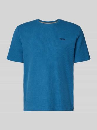 HUGO BOSS Regular Fit Pyjama-Oberteil aus Baumwoll-Mix Modell WAFFLE in Blau, Gr&ouml;&szlig;e XXL