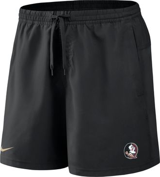 Nike Florida State Primetime Primary Logo Nike Mens Dri-FIT College Form Shorts in Black | 045T00AFTN-8DV
