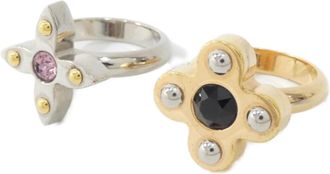 Louis Vuitton Gold Silver Band Ring (Pre-Owned)