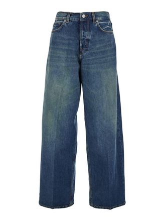 Haikure Bethany Blue Jeans With Logo Patch On The Rear In Denim Woman