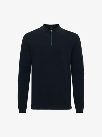 Genti Polo zip | Donkerblauw