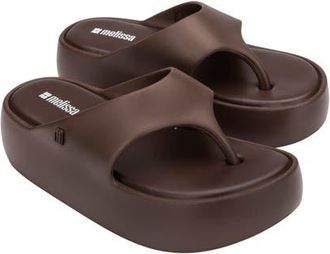 Melissa Free Platform Flip Flop in Bronze at Nordstrom, Size 10