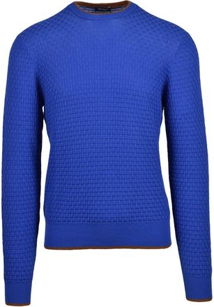 Drumohr Cotton Crewneck Sweater - Blue