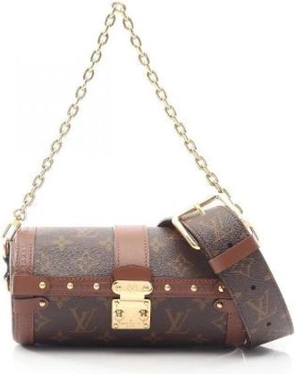 Louis Vuitton Pre-owned Papillon Trunk Monogram Coated Canvas 2way Bag - Dames - Vintage Handtas - Bruin - ONE Size - Leer - Vintage