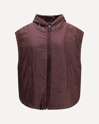Max Mara Hooded padded Vest in water repellent canvas Female 38