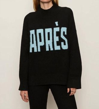 Sanctuary Apres Ski Sweater In Black/aquamarine