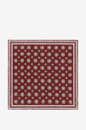 Brunello Cucinelli Seiden-Einstecktuch mit geometrischen Prints