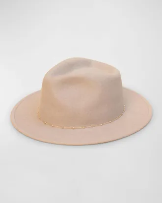 Van Palma Noe Lamb Felt Fedora With Chain