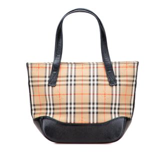 Burberry Geruite Canvas Schoudertas