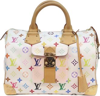 Louis Vuitton Blanc Multi-Color White Monogram Multicolore Boston Bag (Pre-Owned)