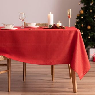 Mint Mantel navidad algod&oacute;n rojo-oro 155x240 cm