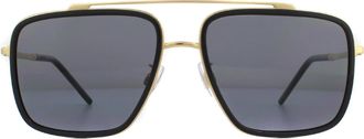 Dolce & Gabbana Zonnebril DG2220 02/81 Goud En Zwart Bruin Verloop Gepolariseerd