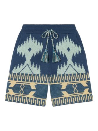 Alanui Icon tasselled shorts - Blue