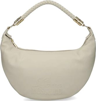Love Moschino Media Luna Ice Schoudertas - Dames - Schoudertassen - Beige - ONE Size - Tassen