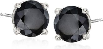 Ross-Simons Black Diamond Stud Earrings in Sterling Silver
