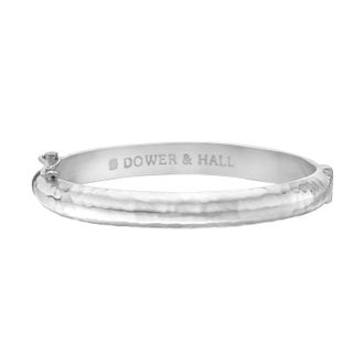 Dower & Hall Mens 6mm Hinged Hammered Nomad Bangle