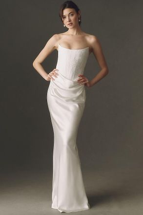 Sau Lee Frances Jacquard Maxi Dress
