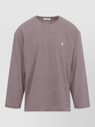 Jil Sander long sleeve crew neck striped t shirt
