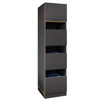 VCM Armario Para Ropa Blanca Rislo Con 4 Compartimentos Y Puertas. 200x50x60 - Vcm