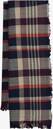 Drake's Rechteckiger karierter Schal aus geb&uuml;rsteter Wolle