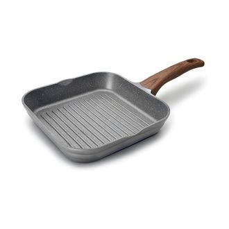 Lacor Sart&eacute;n Asador Grill Stilo Aluminio Gris 28x28 Cm 5.2 Cm De Altura Sart&eacute;n Cuadrada De Aluminio